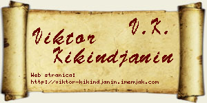 Viktor Kikinđanin vizit kartica